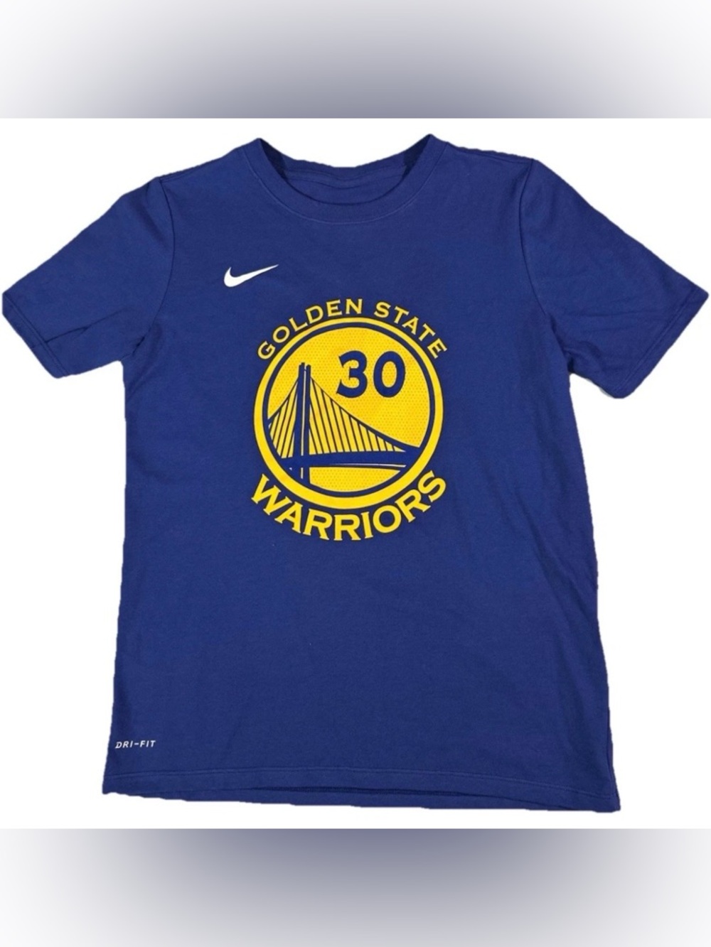 Nike Dri-Fit Stephen Curry Golden State Warriors T Shirt sz YOUTH M MEDIUM Blue